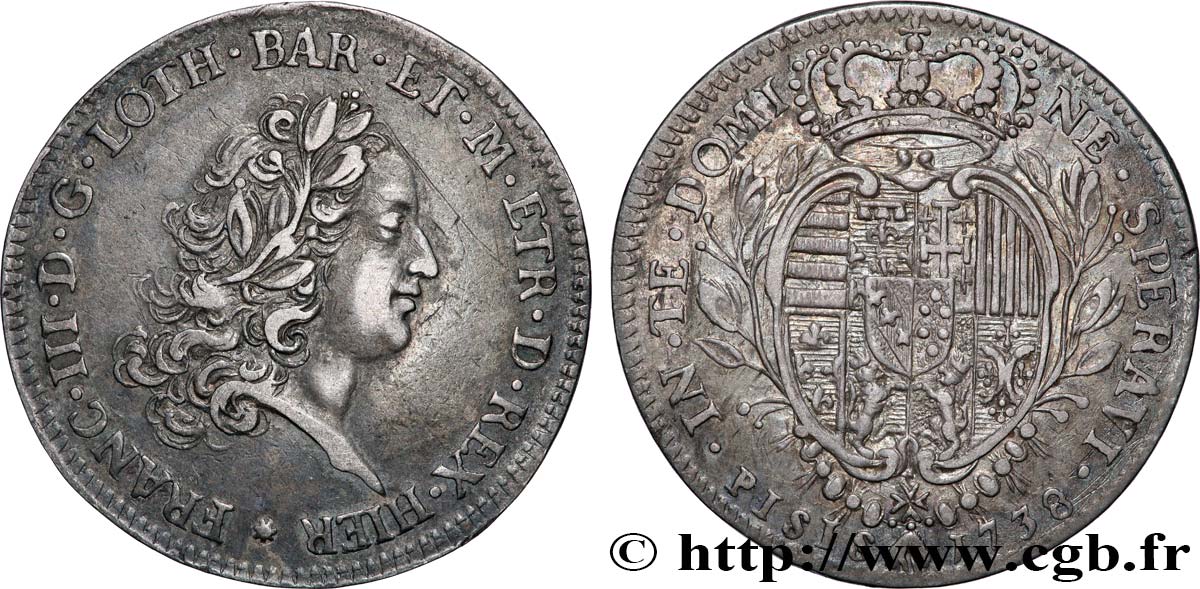 ITALIE - GRAND DUCHÉ DE TOSCANE -FRANCOIS III DE LORRAINE 2 Paoli 1738  TTB/TTB+ 