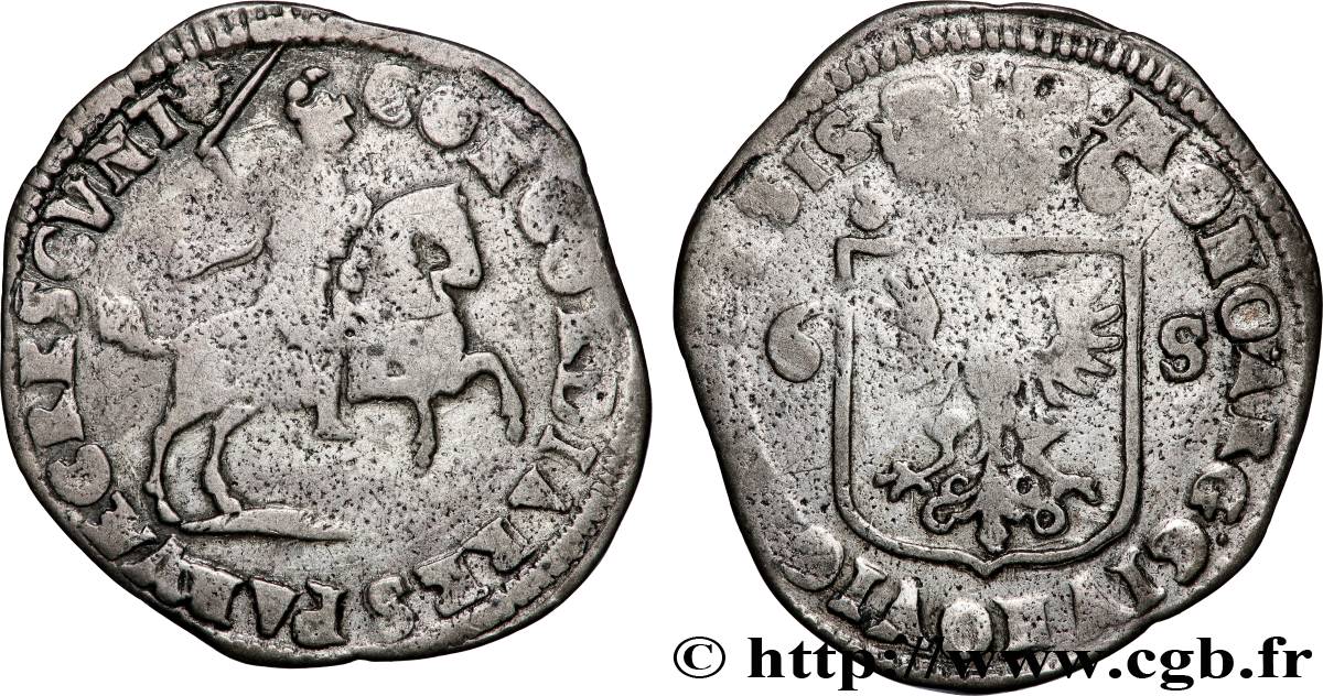 NIEDERLANDE - VEREINIGTEN PROVINZEN 6 Stuivers ville de Deventer 1689  S 