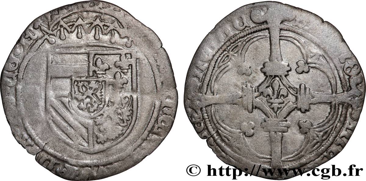 SPANISH NETHERLANDS - COUNTY OF FLANDERS - PHILIP THE HANDSOME OR THE FAIR Double patard n.d. Bruges VF 