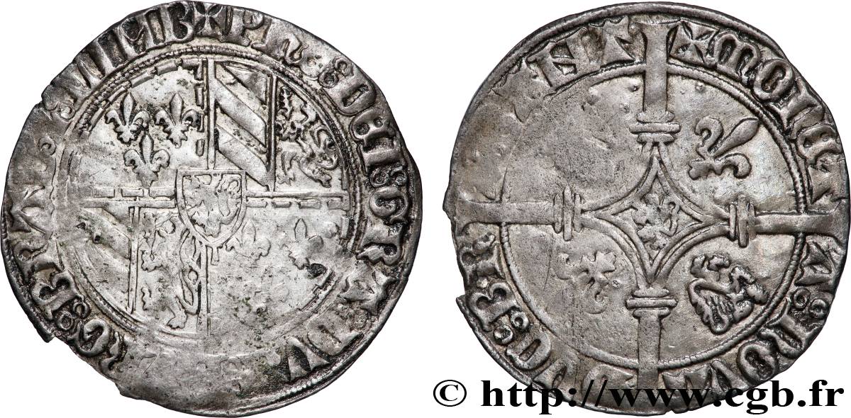 BRABANT - DUCHÉ DE BRABANT - PHILIPPE LE BON Double gros dit &nbsp;Vierlander&nbsp; n.d. Bruxelles BB 