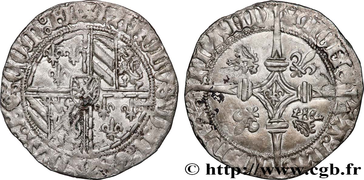 FLANDRE - COMTÉ DE FLANDRE - CHARLES LE TÉMÉRAIRE Double gros dit &nbsp;Vierlander&nbsp; n.d. Bruges TTB+ 