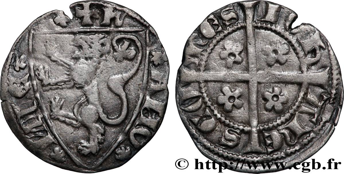 HAINAUT - COMTÉ DE HAINAUT - JEAN II D&nbsp;AVESNES Esterlin  c. 1280 Valenciennes TTB 