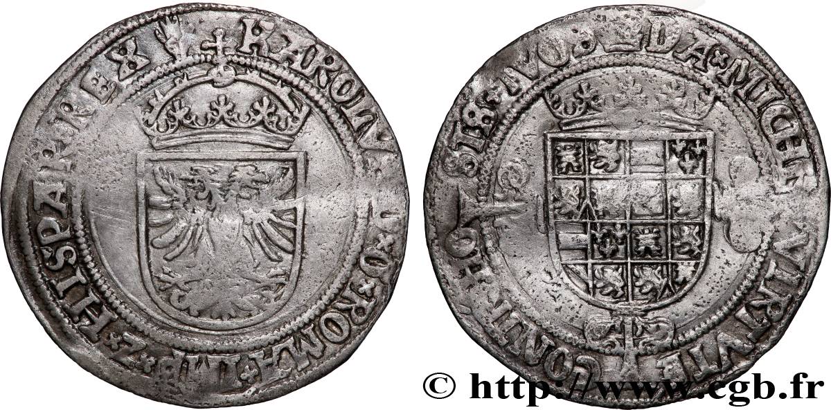 PAYS-BAS ESPAGNOLS - DUCHÉ DE BRABANT - CHARLES V DIT CHARLES QUINT Réal n.d. Anvers fSS 