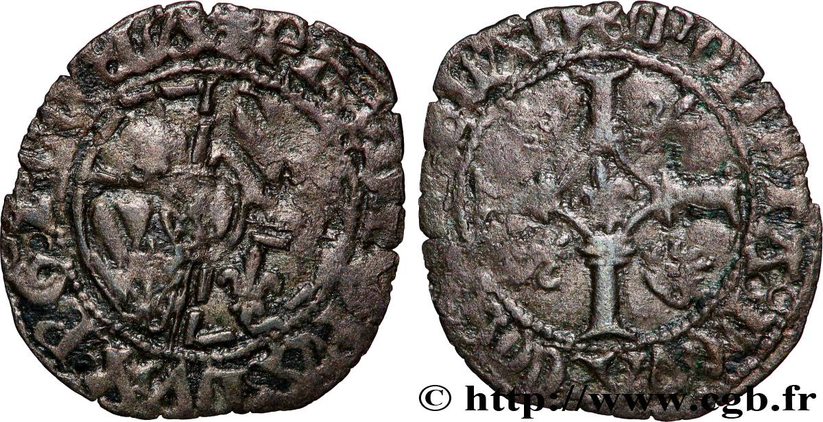 FLANDRE - COMTÉ DE FLANDRE - PHILIPPE LE BON Quart de gros n.d. Bruges TB 