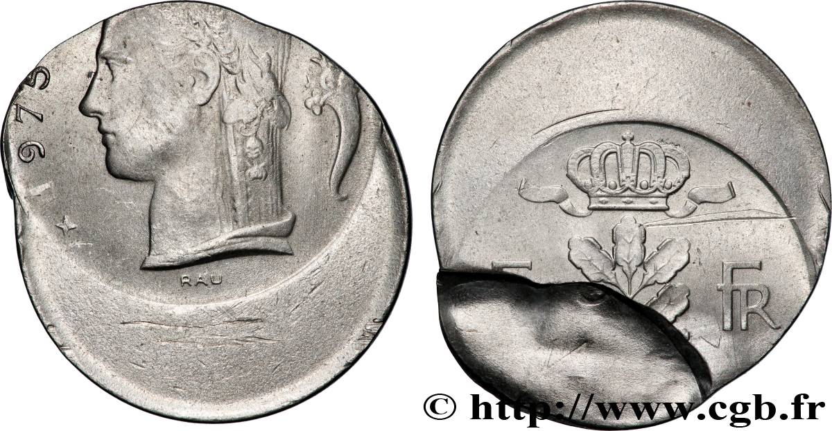 BELGIEN 5 Francs, type Cérès, frappe casquette 1975 Bruxelles VZ 