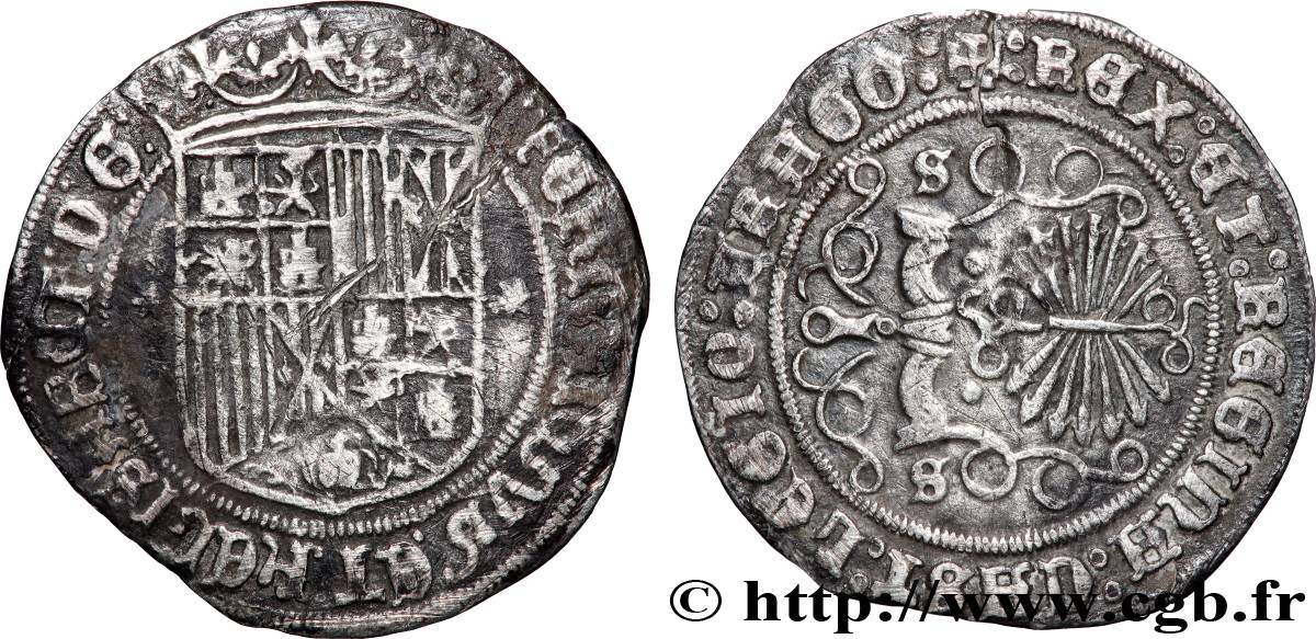 SPANIEN - ISABELA UND FERDINAND 1 Real n.d. Séville SS 