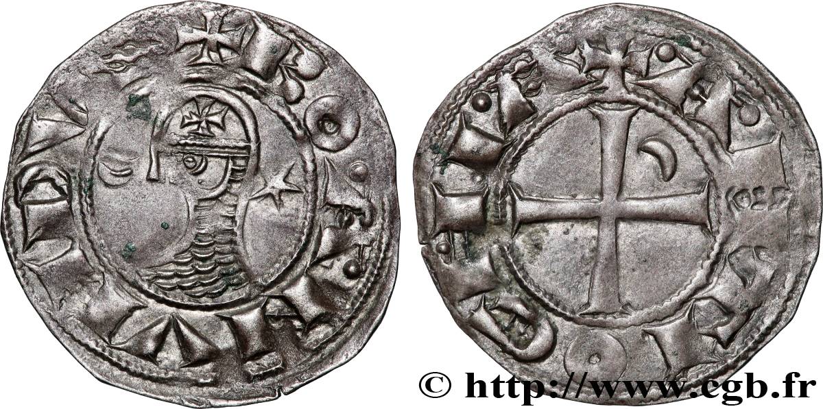 CROISADES - PRINCIPAUTÉ D&nbsp;ANTIOCHE - BOHÉMOND III Denier n.d. Antioche fVZ 