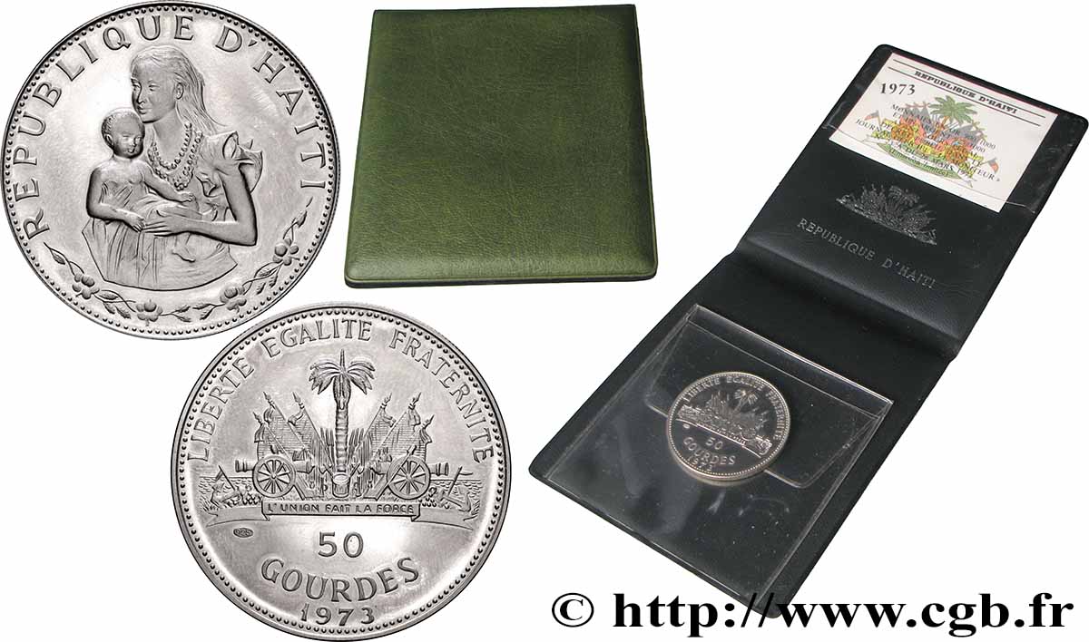 HAITI 50 Gourdes Proof Femme et enfant 1973  MS 
