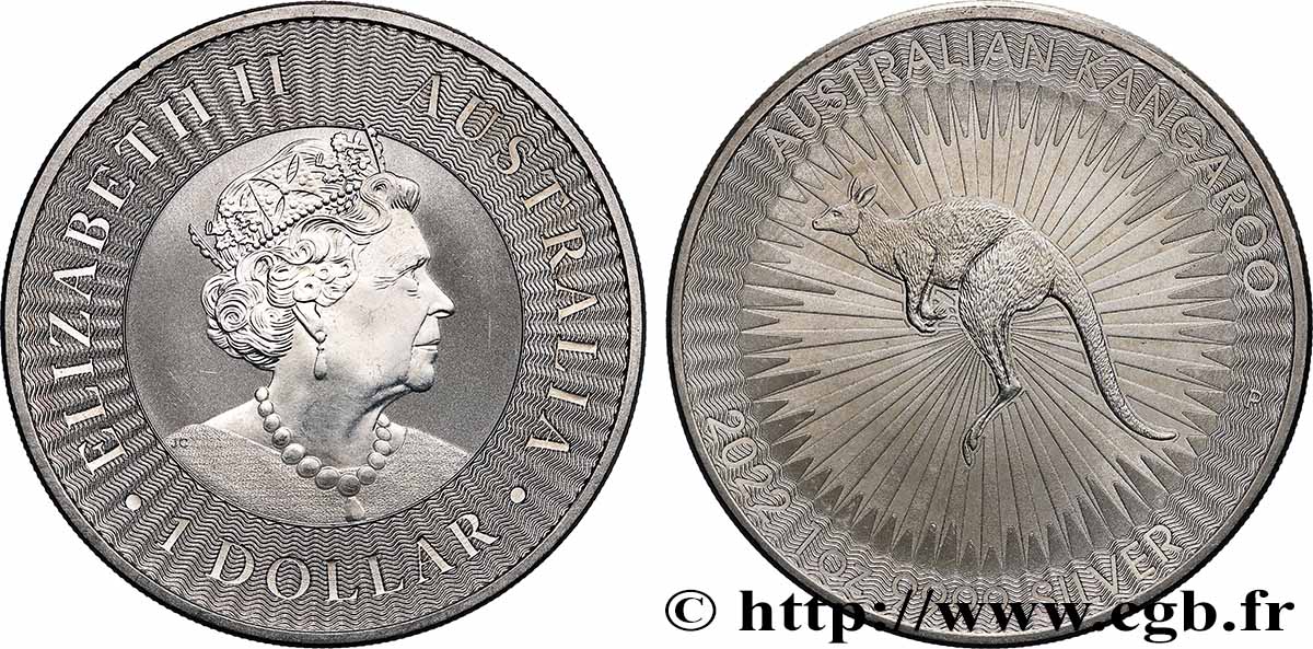 AUSTRALIA 1 Oz - 1 Dollar Kangourou 2022 Perth MS 
