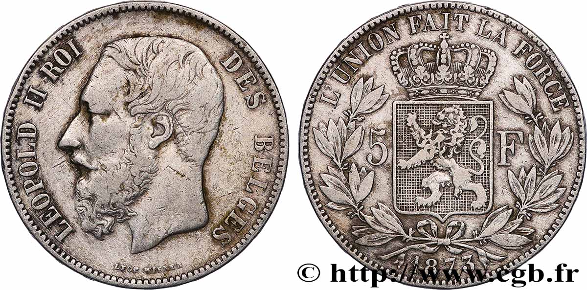 ARGENTO INVESTIMENTO 5 Francs  1873  BB 