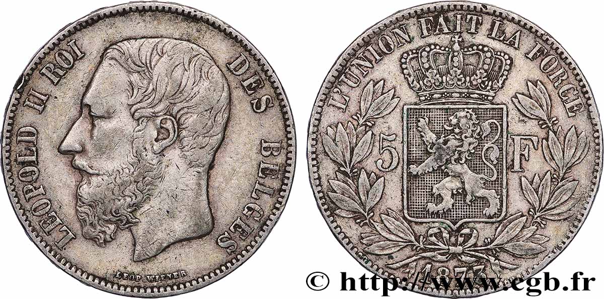 ARGENTO INVESTIMENTO 5 Francs  1873  BB 