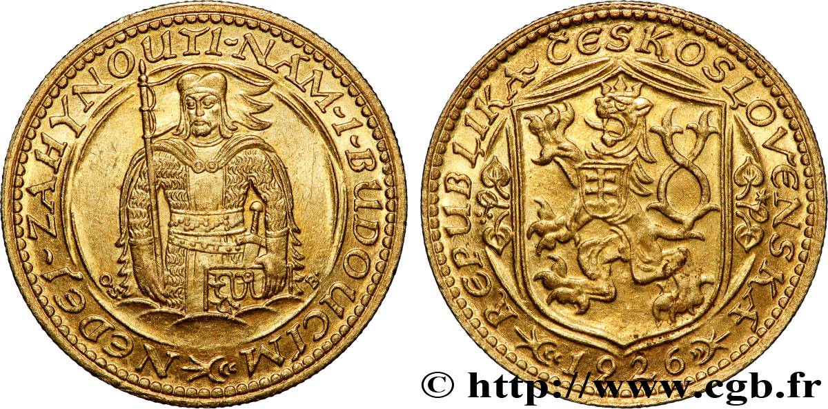 TCHÉCOSLOVAQUIE - RÉPUBLIQUE Ducat 1923 Prague EBC 