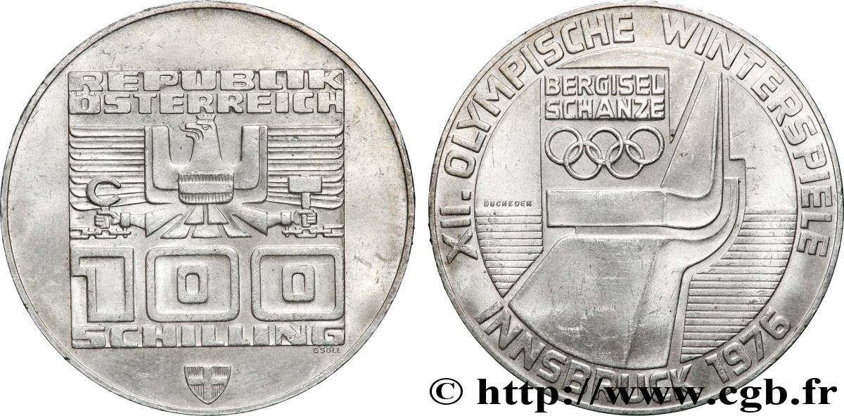 AUTRICHE 100 Schilling 175e anniversaire de la naissance de Johann Nestroy, comédien et dramaturge viennois 1976 Vienne SUP 