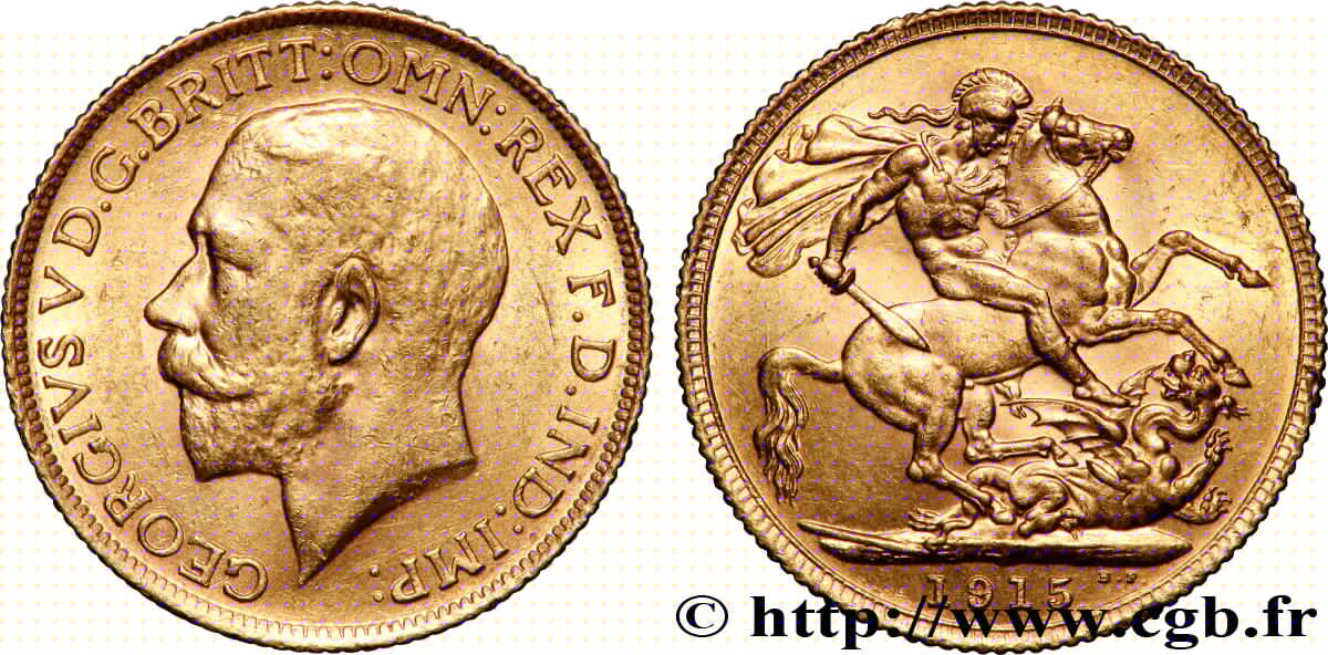 GOLD, PALLADIUM & PLATINUM INVESTMENT 1 Souverain Georges V 1915 Londres AU 