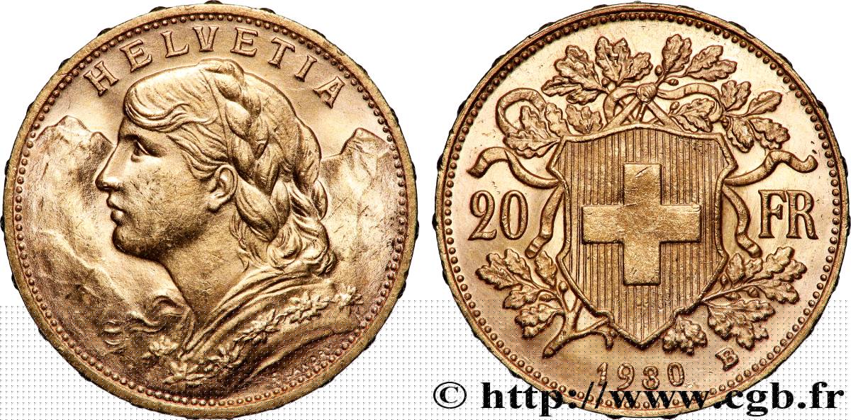 GOLD, PALLADIUM & PLATINUM INVESTMENT 20 Francs &nbsp;Vreneli&nbsp; 1930 Berne AU 