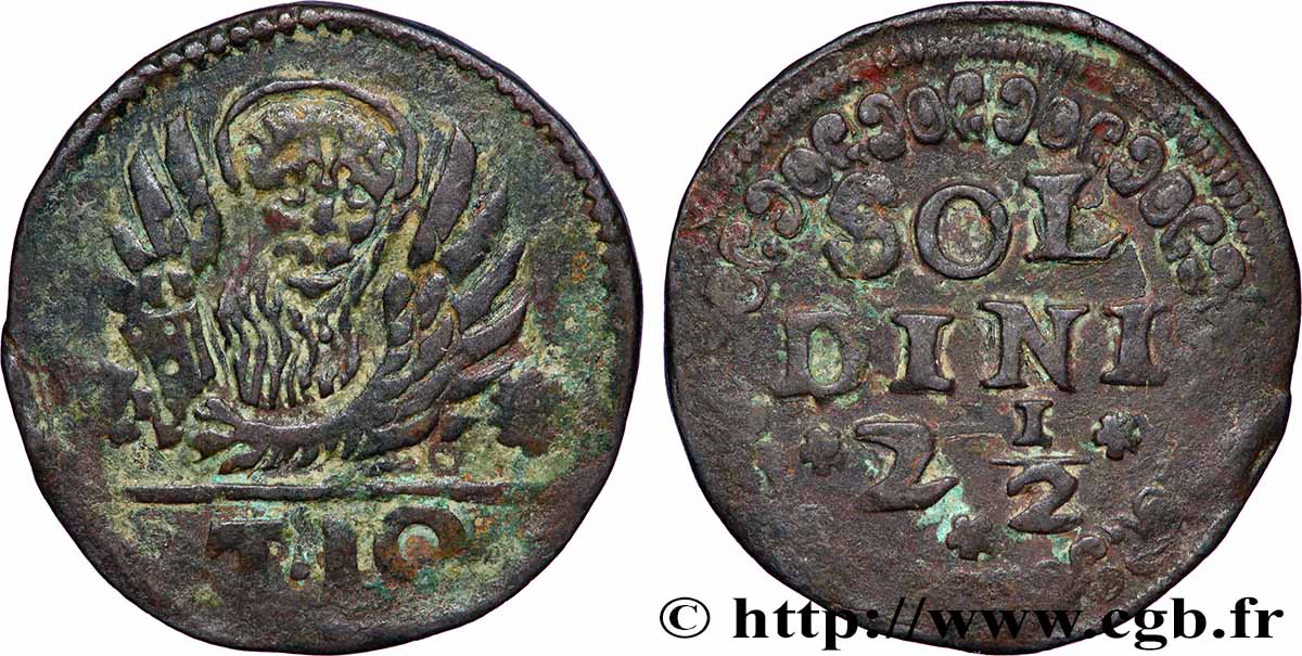 RÉPUBLIQUE DE VENISE - DUCHÉ DE CANDIE 2 1/2 Soldini ou 10 Tornesi n.d.  TB+ 