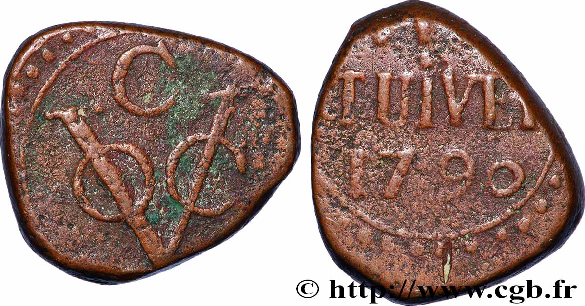 CEYLON 1 Stuiver 1790 Colombo XF 