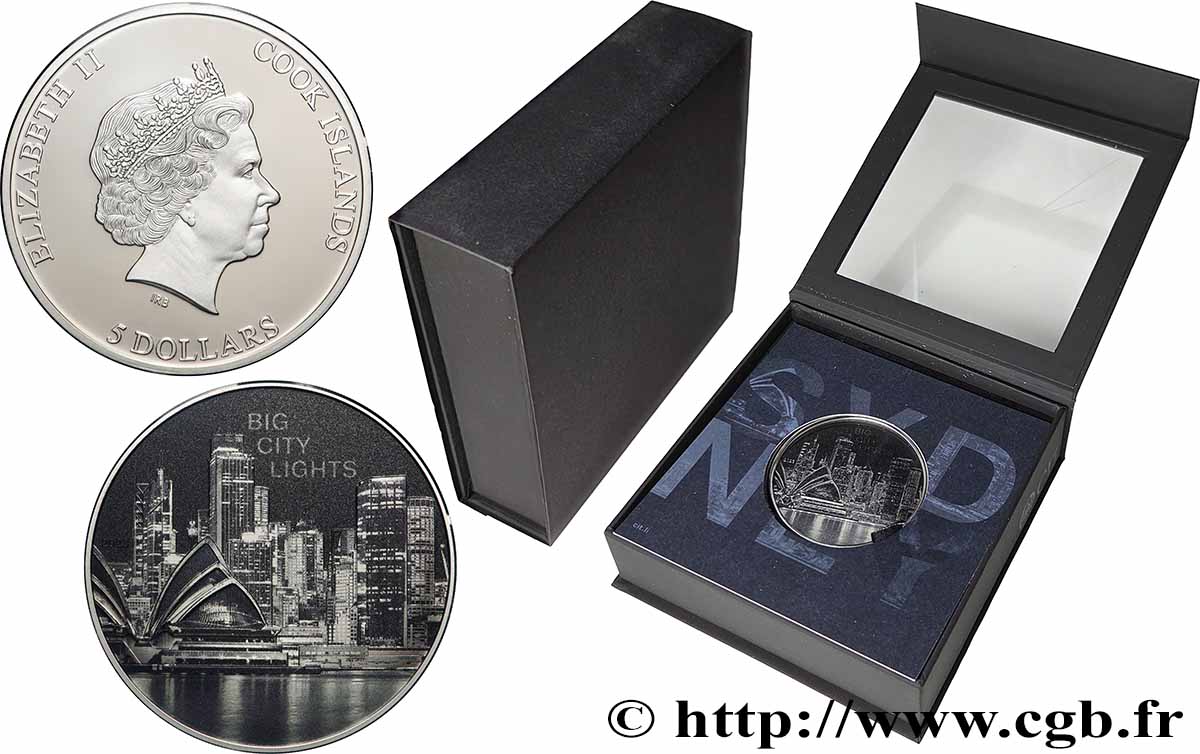 SILBER-INVESTMENT 5 Dollars Proof Sydney 2023  ST 