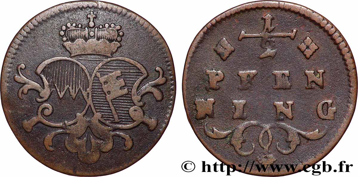 DEUTSCHLAND - WÜRZBURG 1/2 Pfennig  n.d.  SS 