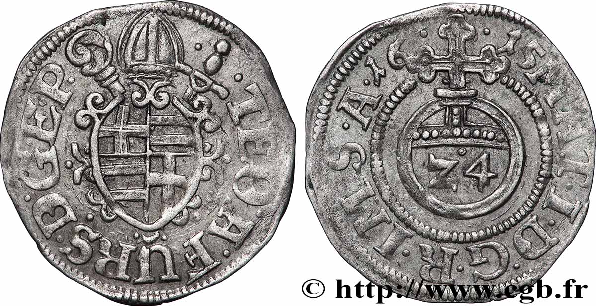 GERMANY - PADERBORN 1 Groschen - Theodor von Fürstenberg 1615  XF 