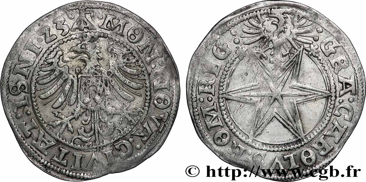 ALLEMAGNE - ISNY 1 Batzen 1523 Isny TTB 