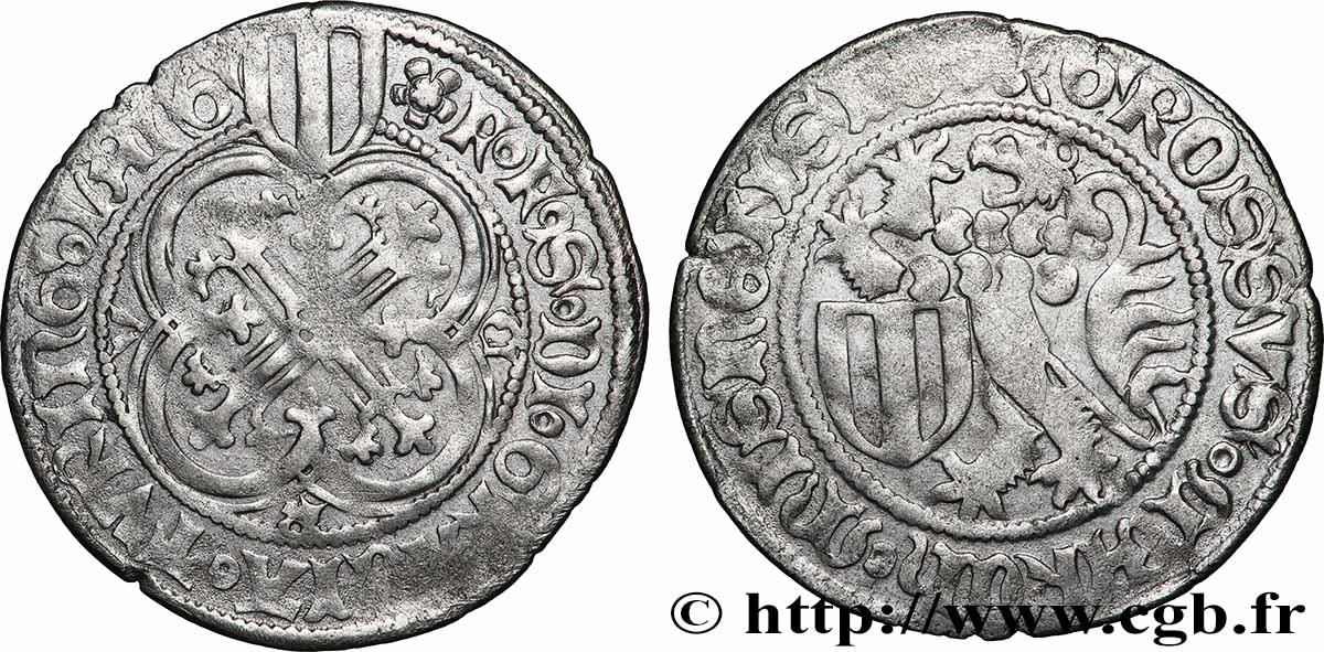 SAXE - DUCHÉ DE SAXE - FRÉDÉRIC Ier LE BELLIQUEUX Gros n.d. Meissen XF 