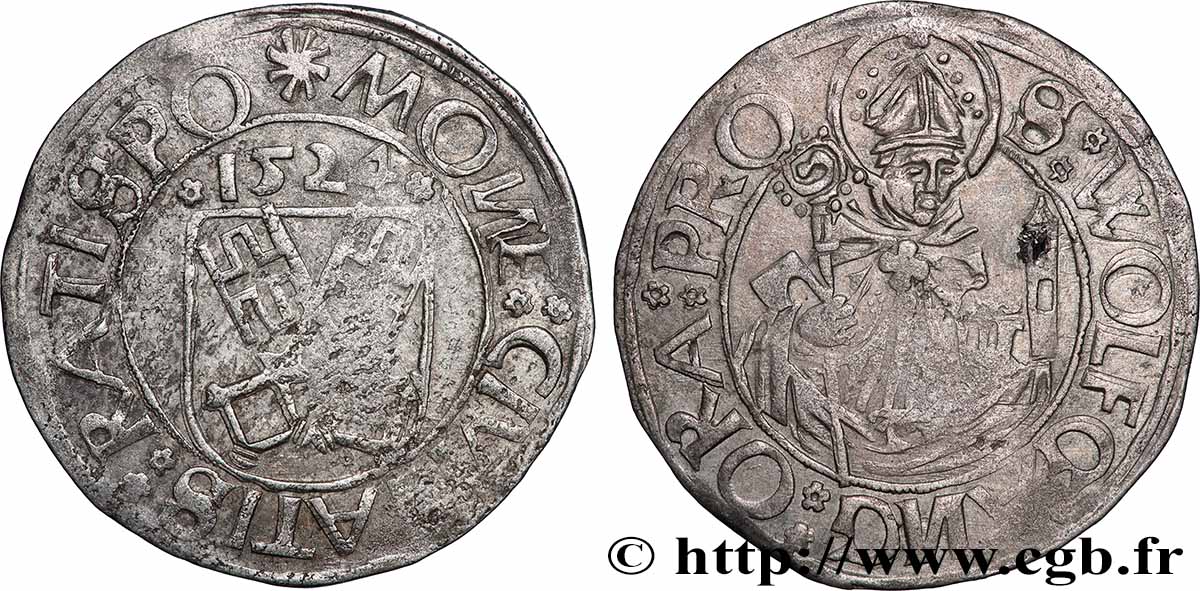 ALLEMAGNE - RATISBONNE 1 Batzen 1524  TTB 