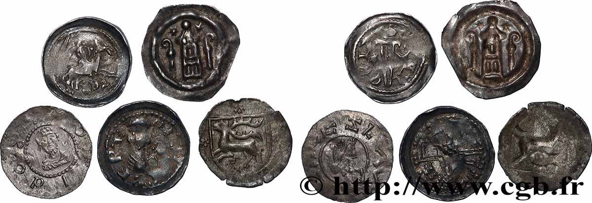 DEUTSCHLAND - TRIER Lot de 5 x Denier ou Pfennig n.d. Trèves S 