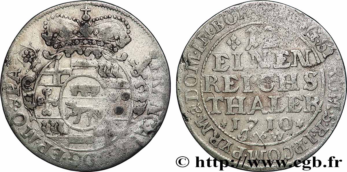 DEUTSCHLAND - MUNSTER 1/12 Thaler armes frappe au nom de Granz Arnold de Metternich 1710  S 