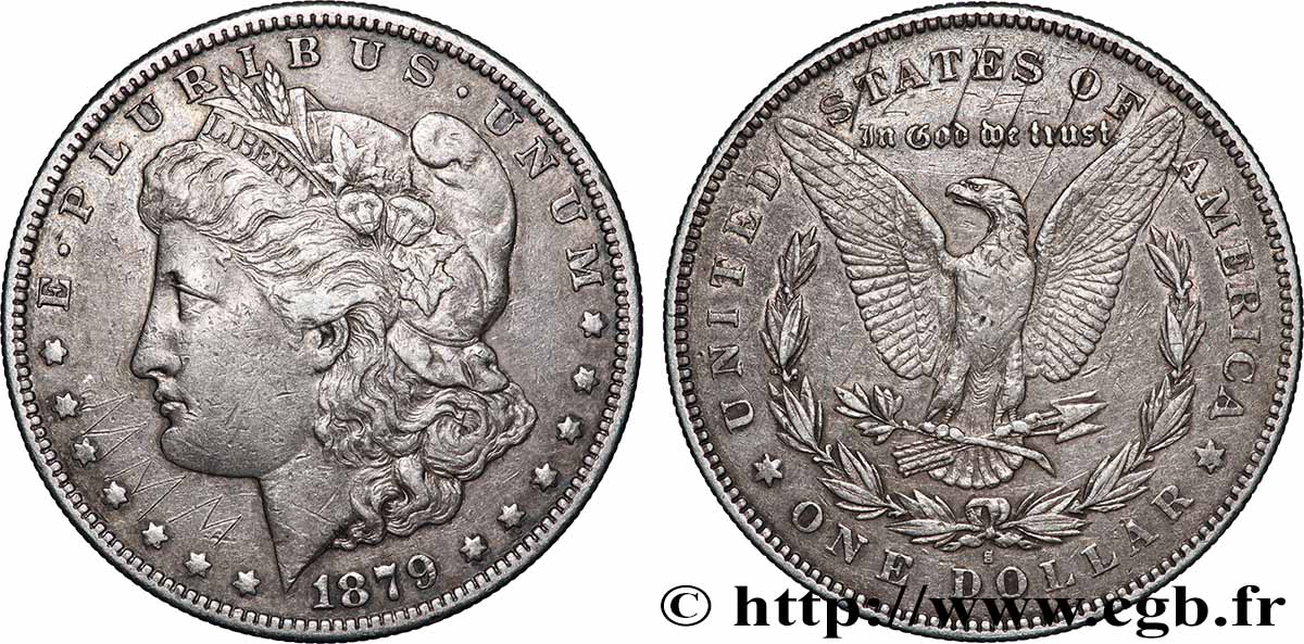 UNITED STATES OF AMERICA 1 Dollar Morgan 1879 San Francisco XF 