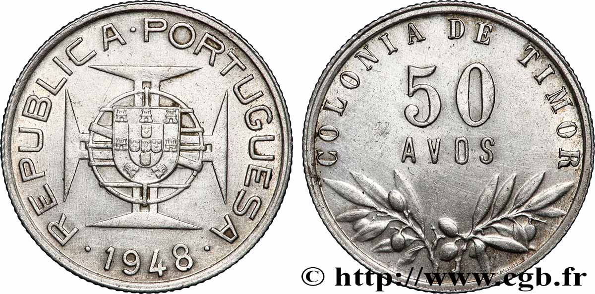 TIMOR 50 avos Colonie Portugaise 1948  AU 