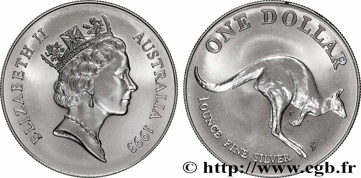 AUSTRALIEN 1 Dollar Proof Kangourou 1993 Canberra ST 