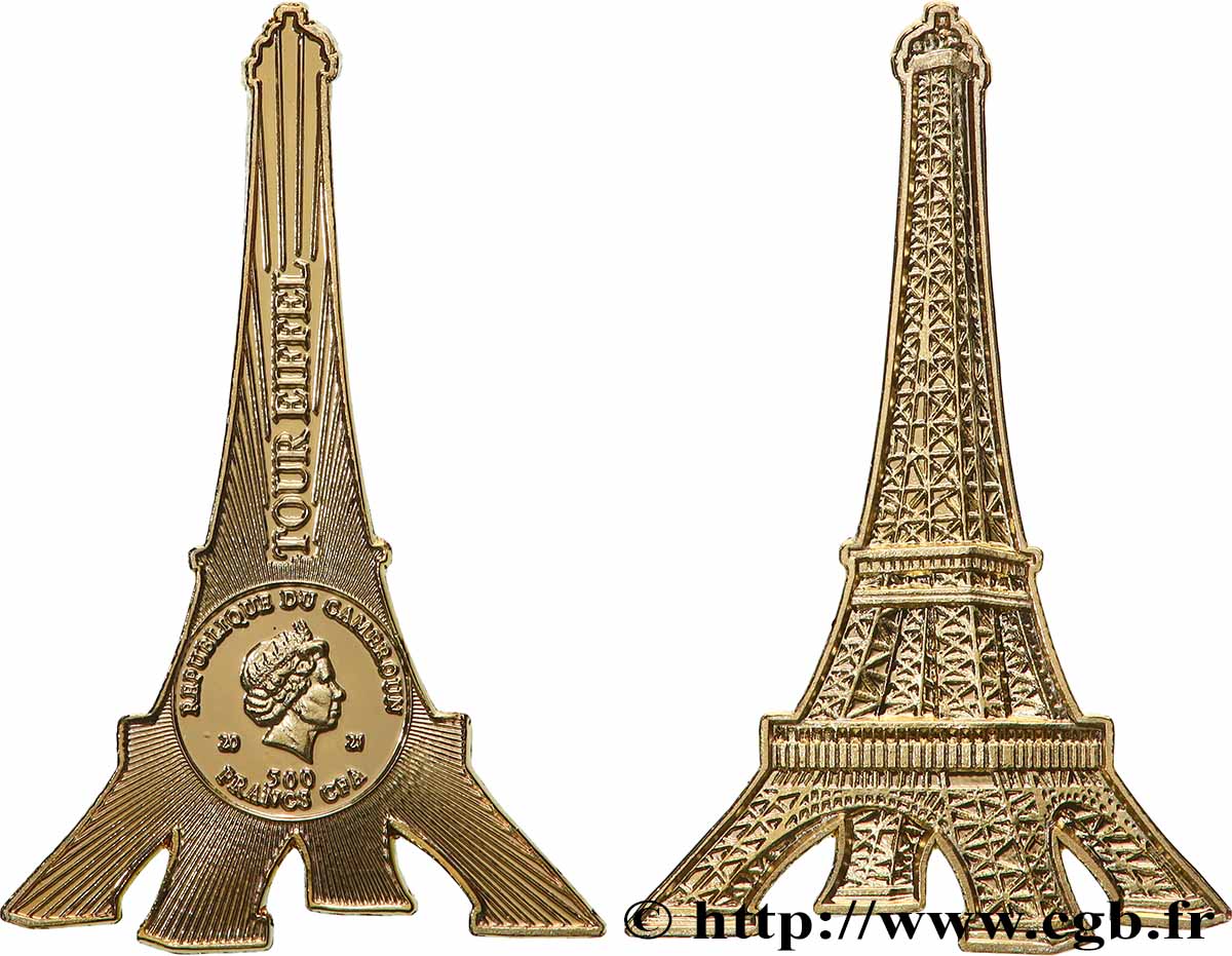 KAMERUN 500 Francs CFA Tour Eiffel 2021  fST 