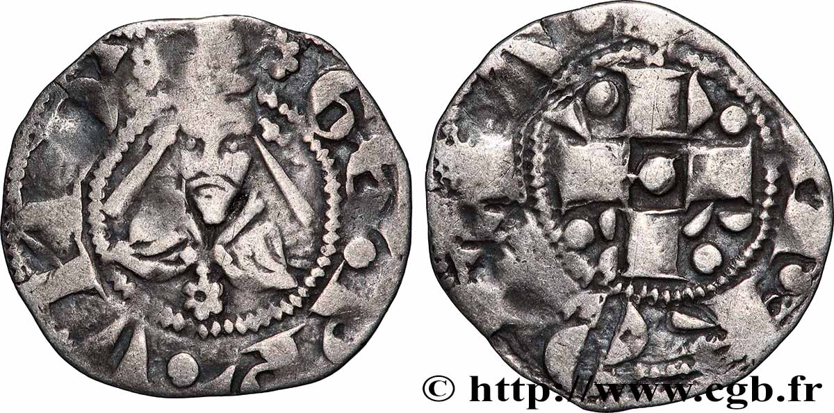 ITALY - PAPAL STATES - GREGORY XI (Pierre Roger de Beaufort) 1 Bolognino Romano N.D. Rome VF 