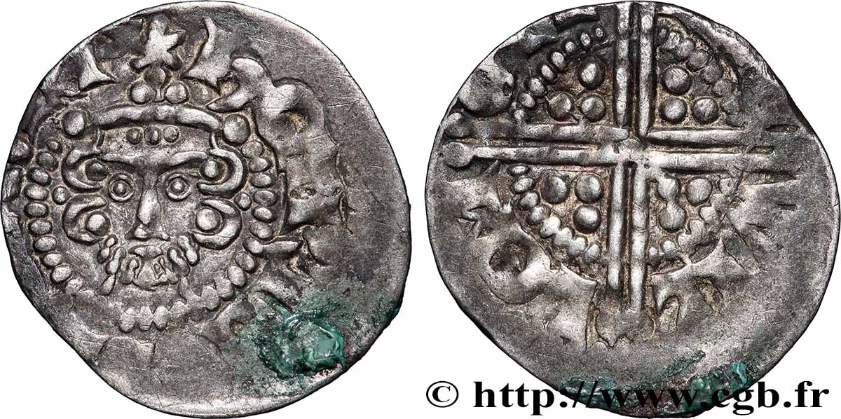 ANGLETERRE - ROYAUME D&nbsp;ANGLETERRE - HENRY III PLANTAGENÊT Penny dit “long cross” n.d. Londres XF 