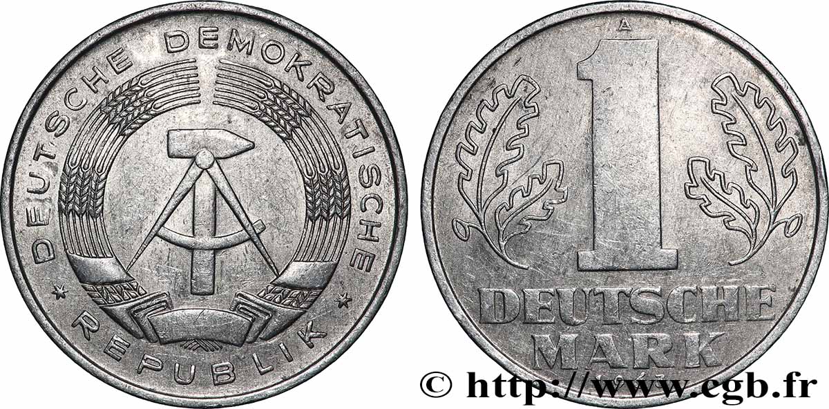 DEUTSCHE DEMOKRATISCHE REPUBLIK 1 Mark emblème de la RDA 1963 Berlin fVZ 