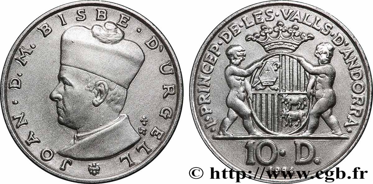 ANDORRE (PRINCIPAUTÉ) 10 Diners 1984  TTB+ 