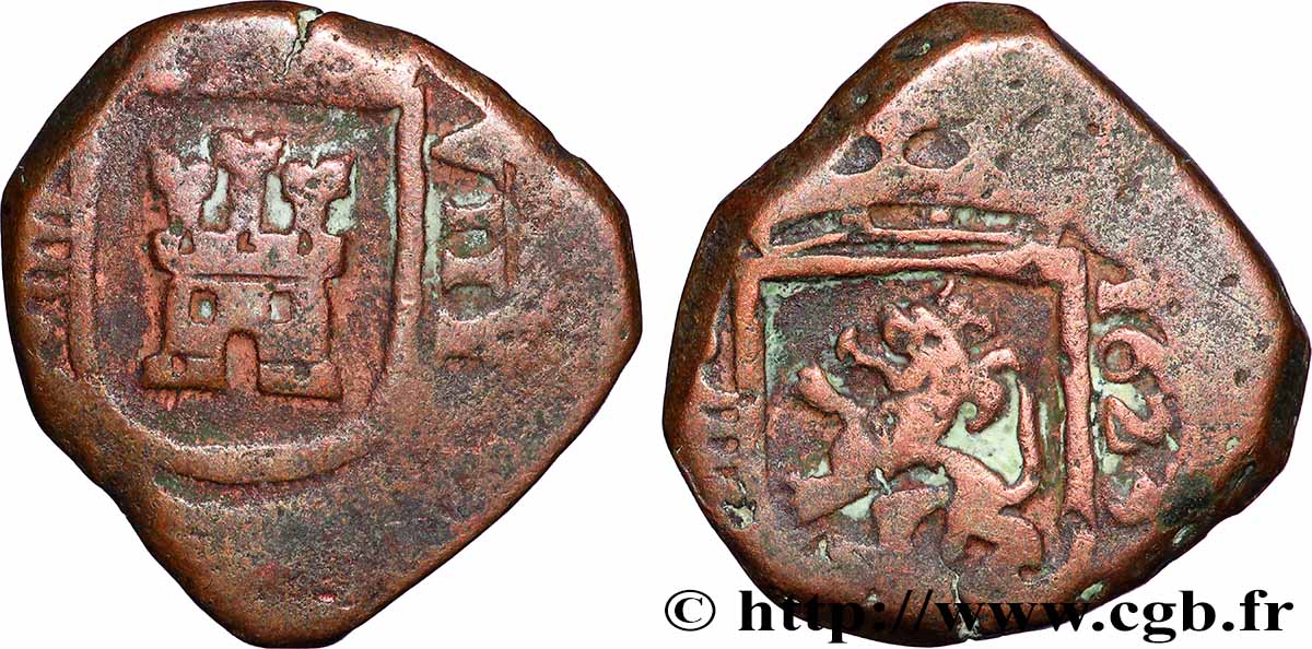 SPAIN - KINGDOM OF SPAIN - PHILIP IV 8 Maravedis 1623 Ségovie VG 