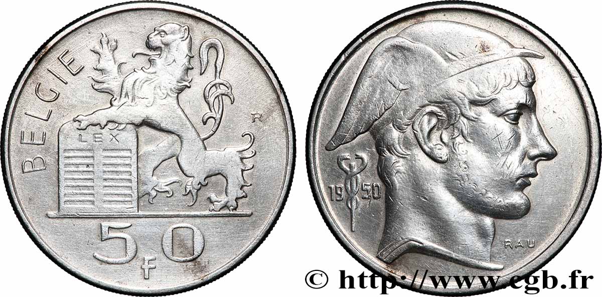 BELGIQUE 50 Francs légende flamande 1950 Bruxelles TTB 