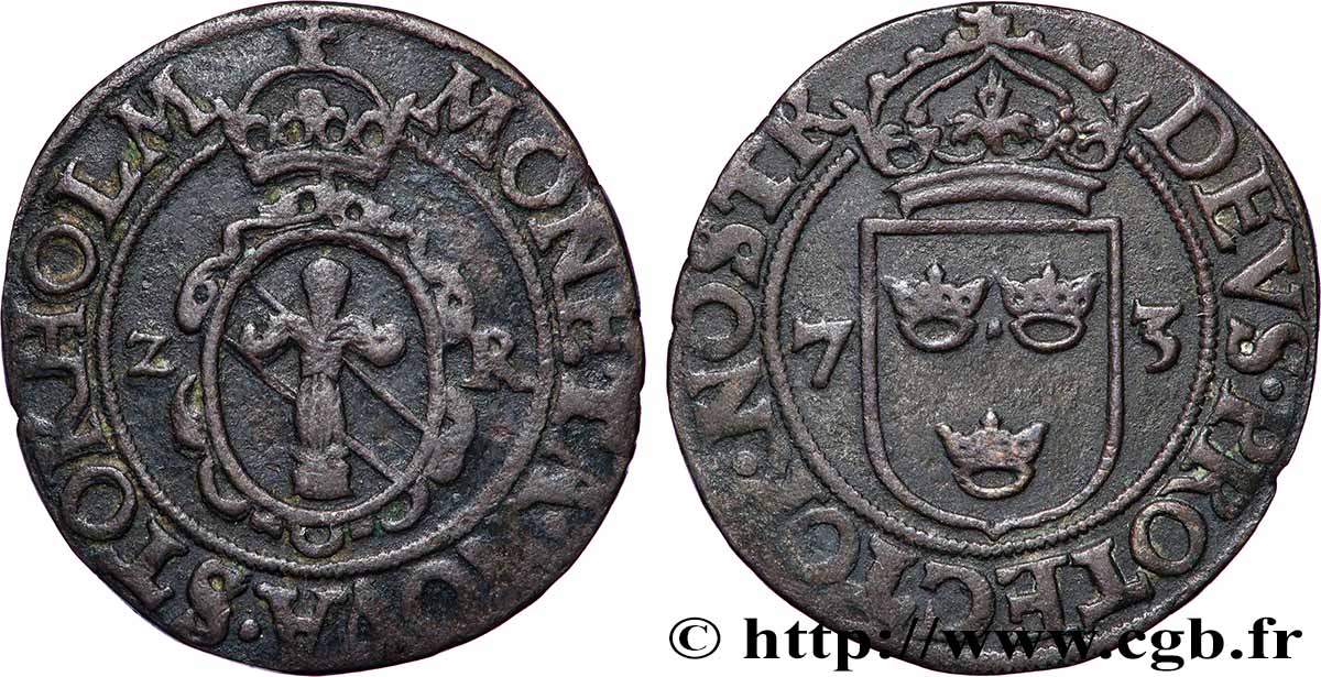 SUÈDE - ROYAUME DE SUÈDE - JEAN III 2 Ore 1573  TTB 