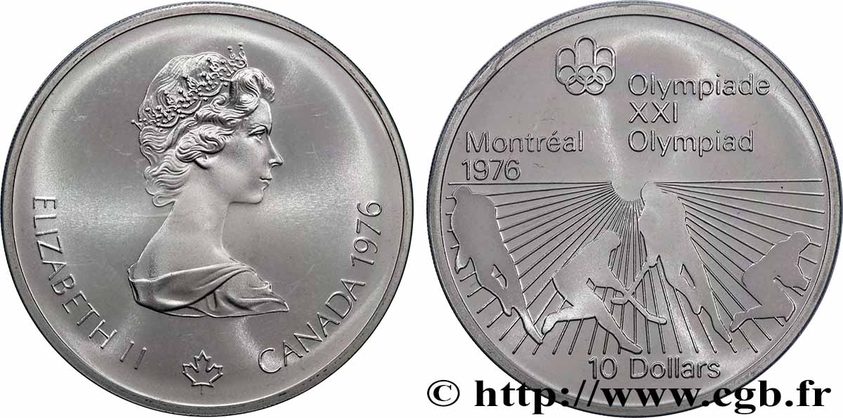 CANADA 10 Dollars Proof JO Montréal 1976 hockey sur gazon 1976 Ottawa FDC 
