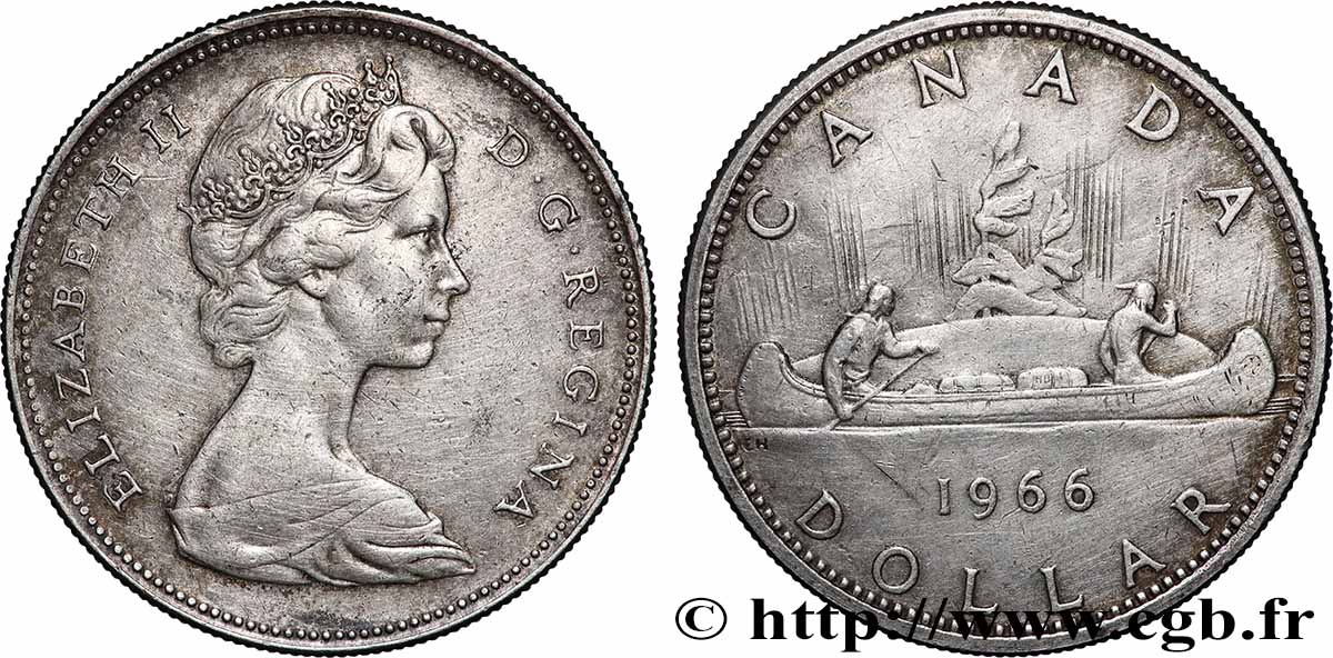 CANADA 1 Dollar Elisabeth II 1966 Ottawa AU 