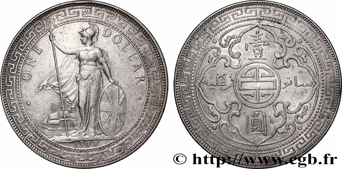 GRANDE BRETAGNE - VICTORIA Trade dollar 1900 Bombay TTB+ 