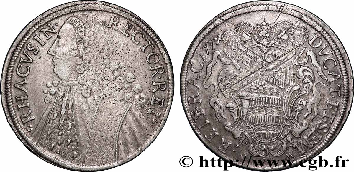 DALMATIE - RÉPUBLIQUE DE RAGUSE 1 Thaler rectoral neuf 1774 Dubrovnik TTB 