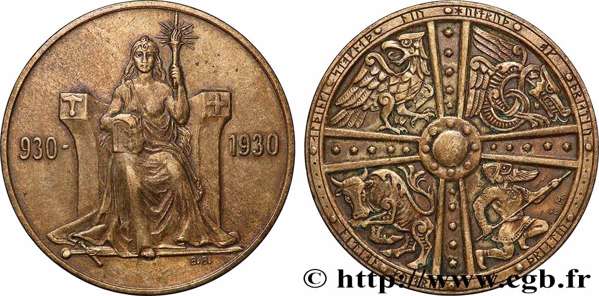 ICELAND 2 Kronur Althing 1930  AU 