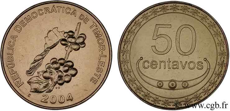 TIMOR 50 Centavos plant de café 2004  MS 