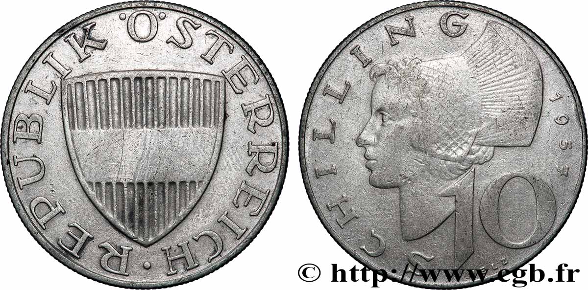 AUTRICHE 10 Schilling 1957 Vienne TTB 