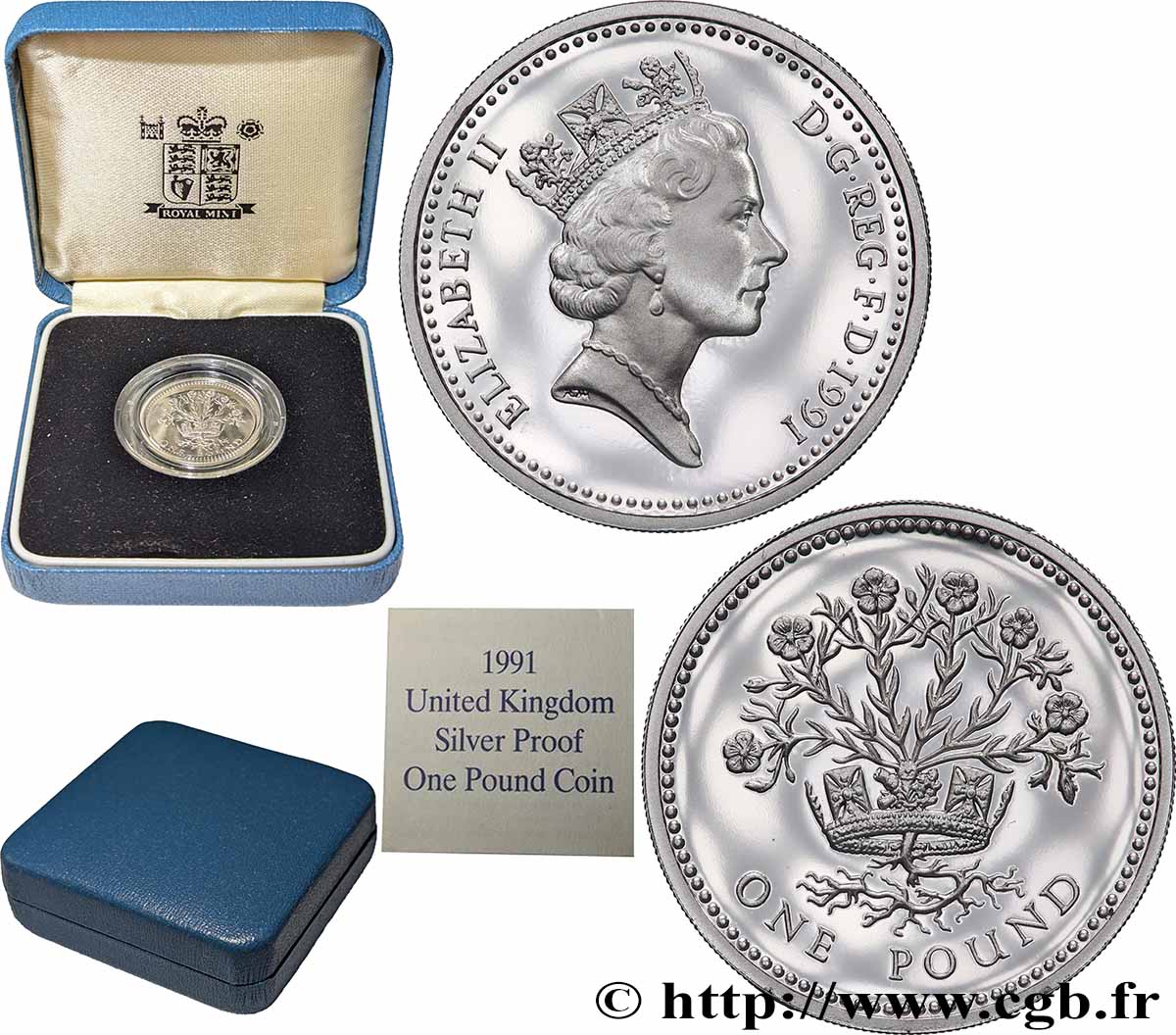 VEREINIGTEN KÖNIGREICH 1 Pound (Livre) argent Proof Elisabeth II (Irlande du Nord) 1991 Llantrisant ST 