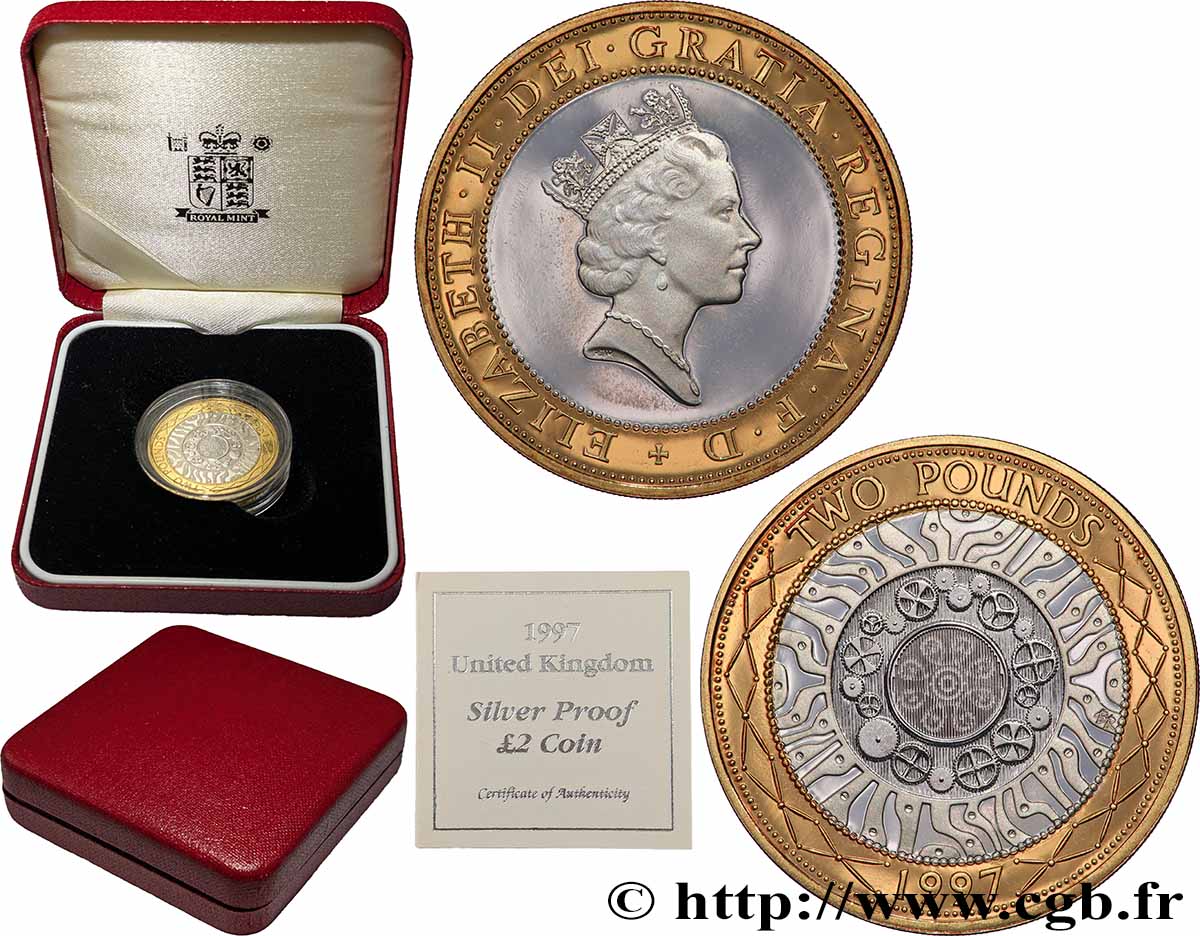 VEREINIGTEN KÖNIGREICH 2 Pounds (Livres) argent Proof Elizabeth II  1997 Llantrisant ST 