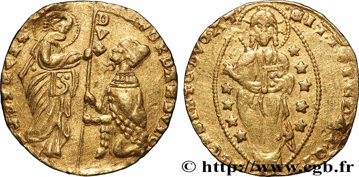 ITALIA - VENEZIA - ANDREA DANDOLO (LIVe doge) Zecchino (Sequin) n.d. Venise BB 